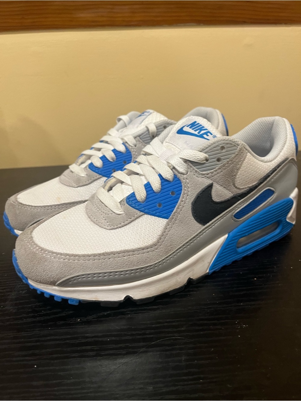 SIZE 8 MEN - Nike Air Max 90 Pure Platinum Photo Blue